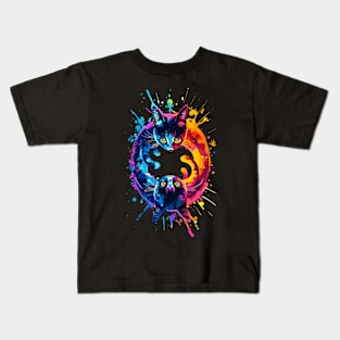 2 cats playing Kids T-Shirt